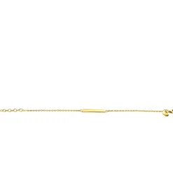 ZINZI gold plated zilveren armband met glanzend plaatje om te graveren 17-20cm ZIA2344G