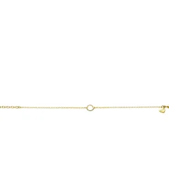 ZINZI gold plated zilveren armband met open rondje 16,5-19cm ZIA2523G