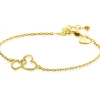 ZINZI gold plated zilveren armband met 2 verbonden hartjes 17,5-19,5cm ZIA2513G
