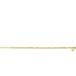 ZINZI gold plated zilveren figaro armband 3,5mm breed ZIA2291G