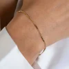 ZINZI gold plated zilveren gourmet armband met staafjes 1,6mm breed 16-19cm ZIA2366G