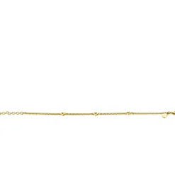 ZINZI gold plated zilveren gourmet armband met drie open hartjes 17-20cm ZIA2409G