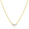 ZINZI gold plated zilveren ketting 42–45cm met piramide vorm, bezet met witte zirkonia’s ZIC2723Y