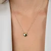 ZINZI gold plated zilveren ketting met luxe groot hart (15mm) 40-45 cm ZIC2672G