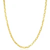 ZINZI gold plated zilveren ketting met venetiaanse schakels 3mm breed 42-45cm ZIC2587
