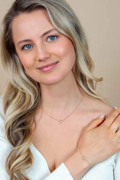 ZINZI gold plated zilveren ketting met open rondje 40-45cm ZIC2523G