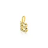 ZINZI gold plated zilveren letter hanger B bezet met witte zirkonia's ZIH2828-B (zonder ketting)
