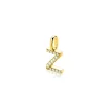 ZINZI gold plated zilveren letter hanger Z bezet met witte zirkonia's ZIH2828-Z (zonder ketting)
