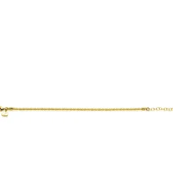 ZINZI gold plated zilveren massieve koningsschakel armband (2mm breed) 17-20cm ZIA2846G