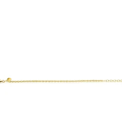 ZINZI gold plated zilveren massieve koord armband (2,6mm breed) 18-20cm ZIA2844G