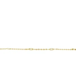 ZINZI gold plated zilveren marine schakel armband met zes grotere ovale schakels 4,5mm breed 18-20cm ZIA2413G