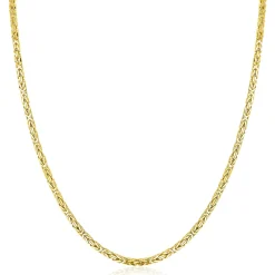 ZINZI gold plated zilveren massieve koningsschakel ketting (2mm breed) 42-45cm ZIC2846G