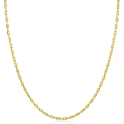 ZINZI gold plated zilveren marine schakel ketting (2,3mm breed) 42-45cm ZIC2841G