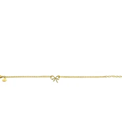 ZINZI gold plated zilveren multi-look armband met sierlijke strik 17-20cm ZIA2677