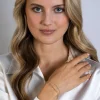 ZINZI gold plated zilveren multi-look armband met gourmet en paperclip schakels ZIA2367G