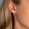 ZINZI gold plated zilveren oorringen met gedraaide buis 12 x 2mm ZIO2321G