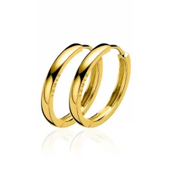 ZINZI gold plated zilveren oorringen 24 x 3mm met scharniersluiting ZIO192G