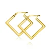 ZINZI gold plated zilveren oorringen 20mm met vierkante vorm buisdikte 2mm ZIO2336G