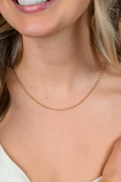 ZINZI gold plated zilveren organisch gedraaide schakel ketting (1,8mm breed) 42-45cm ZIC2843G