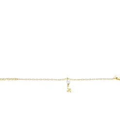 ZINZI gold plated zilveren paperclip schakelarmband met witte zoetwaterparel en slang ZIA2761