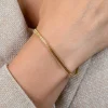 ZINZI gold plated zilveren platte slangen schakel armband (2,8mm breed) 18-21cm ZIA2847G