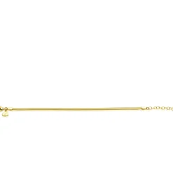 ZINZI gold plated zilveren platte slangen schakel armband (2,8mm breed) 18-21cm ZIA2847G