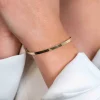 ZINZI gold plated zilveren platte slangen-armband 3,5mm breed ZIA2292G