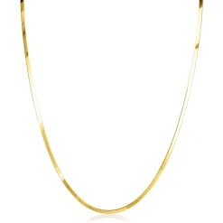 ZINZI gold plated zilveren platte slangen-ketting 45cm 1,9mm breed ZIC2360