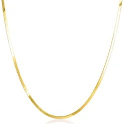 ZINZI gold plated zilveren platte slangen-ketting 45cm 1,9mm breed ZIC2360
