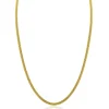 ZINZI gold plated zilveren popcorn ketting 3mm breed 42cm ZIC2765G