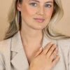 ZINZI gold plated zilveren schakelarmband met fijne gladde S schakel ZIA2774G