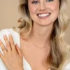 ZINZI gold plated zilveren schakelarmband met trio-bolletjes en drie hartvormige zirkonia's 17-20cm ZIA2679