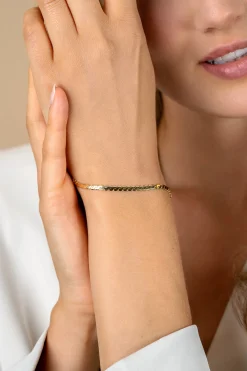 ZINZI gold plated zilveren schakel armband 3mm breed 18-21cm ZIA2647G