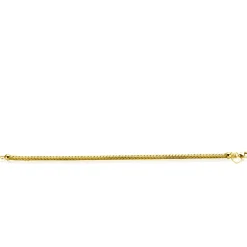ZINZI gold plated zilveren schakelarmband vossenstaart 3.0mm breed ZIA1124G