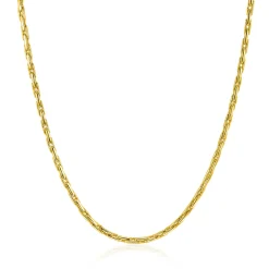 ZINZI gold plated zilveren schakel ketting 2,3mm breed 43-45cm ZIC2648G