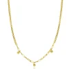 ZINZI gold plated zilveren schakelketting met gourmet en paperclip schakels en bolletjes 40-45cm ZIC2521G