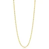 ZINZI gold plated zilveren scroll schakelketting, waarbij de schakels een dubbele krul/kronkeling maken 42-45cm ZIC2479G