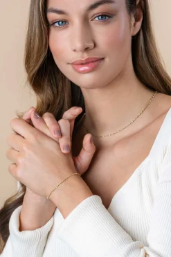 ZINZI gold plated zilveren singapore armband met glinsterende gedraaide schakels 1,9mm breed 17-20cm ZIA2585G