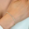 ZINZI gold plated zilveren tennis armband 2,5mm breed en bezet met witte zirconia's in ronde kastzettingen 17-20cm ZIA2590Y