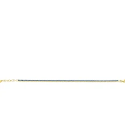 ZINZI gold plated zilveren tennis armband 2,1mm breed met rijzetting saffierblauwe kleurstenen ZIA2892B