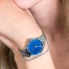 ZINZI horloge JULIA 34mm donkerblauwe parelmoer wijzerplaat romeinse cijfers stalen kast en band ZIW1146
