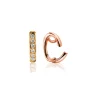 ZINZI rose gold plated zilveren hanger met witte zirconia's om je oorbedels aan te hangen ZIH2CHR