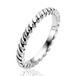 ZINZI zilveren aanschuifring (2,5mm breed) met kleine druppels ZIR2688