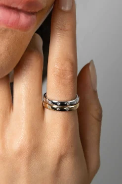 ZINZI zilveren aanschuifring met zeven ster-zettingen, bezet met witte zirconia's 3mm breed ZIR2491