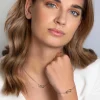 ZINZI zilveren armband geel verguld 3 open rondjes verbonden wit ZIA2045Y