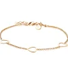 ZINZI zilveren armband geel verguld hart 17-20cm ZIA1188G