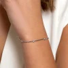 ZINZI zilveren armband gourmet schakel met witte ronde zirconia's ZIA2263