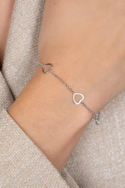 Zinzi zilveren armband hart 17-20cm ZIA1188