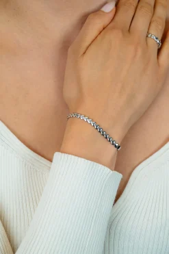 ZINZI zilveren armband hartjes 4,5mm breed ZIA1798