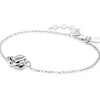 ZINZI zilveren armband met fijne ankerschakel en drie verbonden ringen ZIA2890